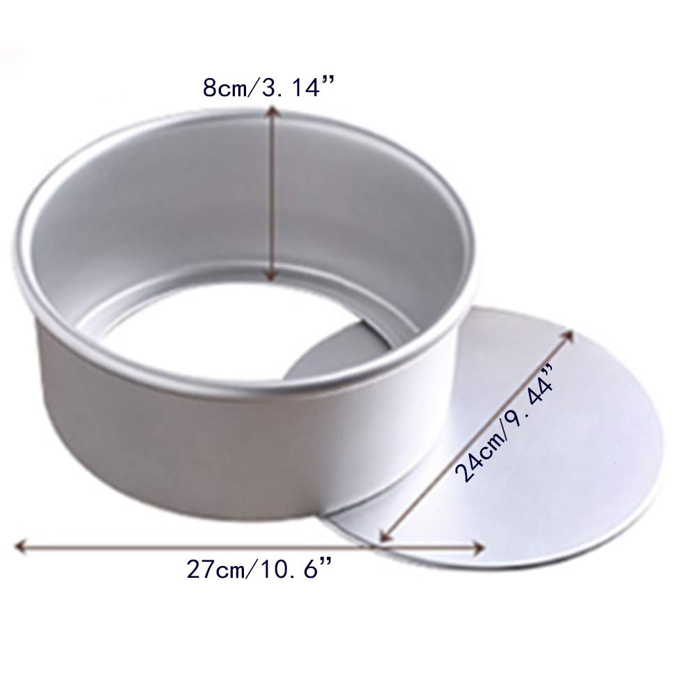 Oukeyi 10 Inch Round Cheesecake Pan,Aluminum Round Cake Panwith Removable Bottom, Anodized Aluminum Chiffon Cake Mold Baking Pan