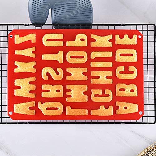 Silicone Letter Cake Mold Bpa Free, Non-Stick Chocolate Mold Soft And Easy To Release, Decorating Silicone Red Mold Cake Baking