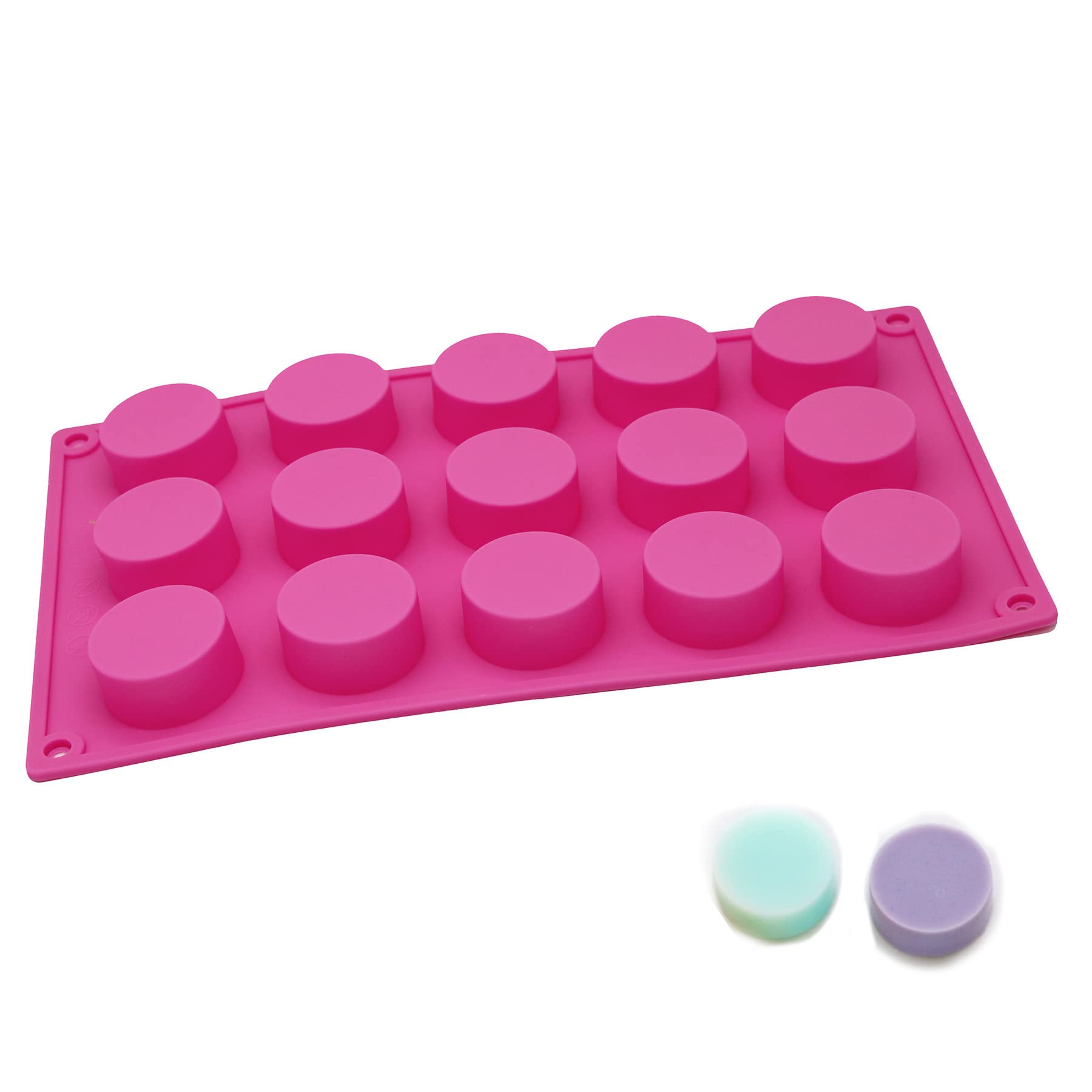 X-Haibei Round Bar Silicone Mold Chocolate Mini Guest Sample Soap Making Dia.1.5-Inch Per Cell