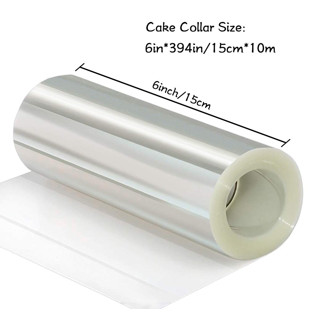Yql Cake Collar 6 Inch,Acetate Cake Collar Roll Diy Acetate Sheet Baking Transparent Mousse Cake Sheets Surrounding Edge Clear C
