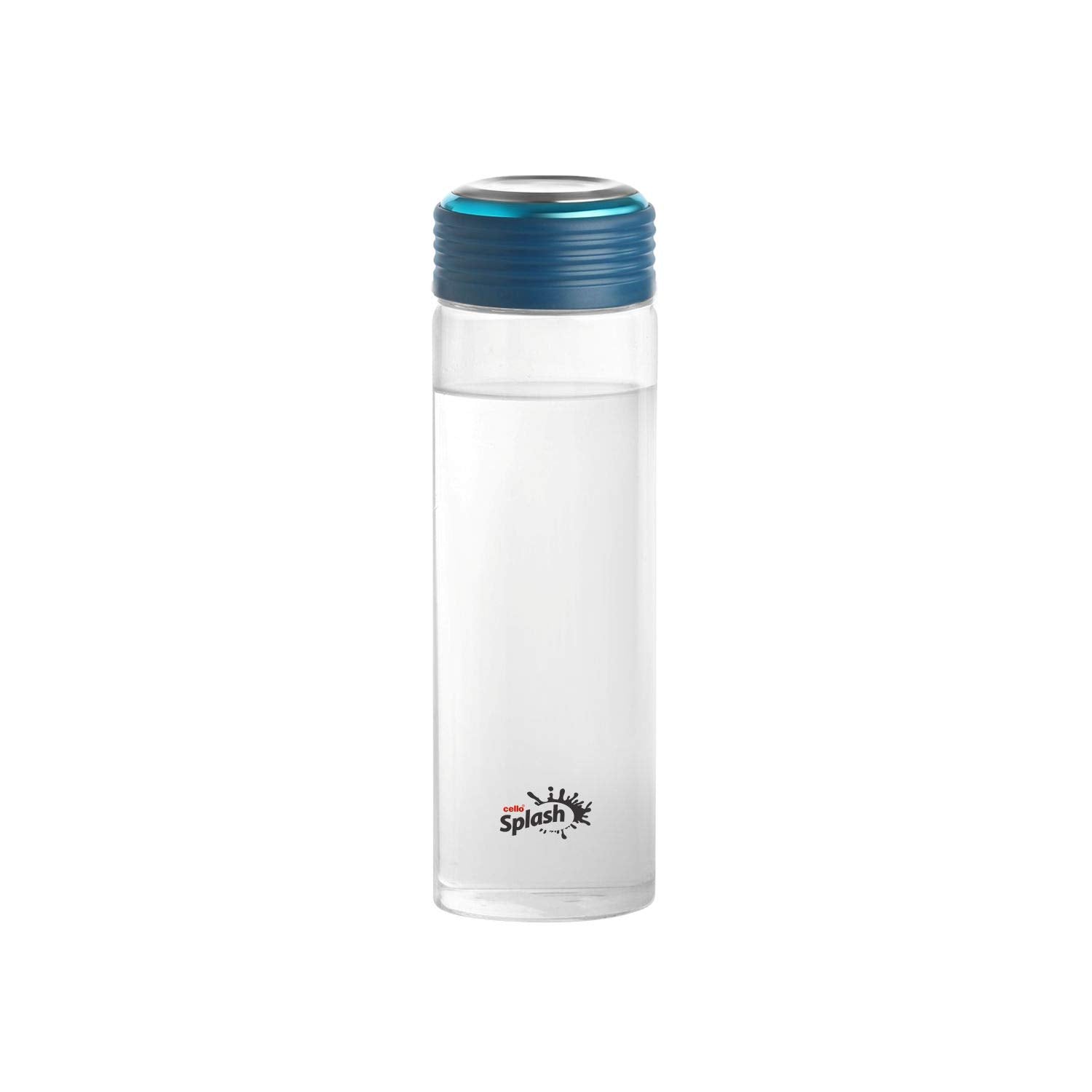 Cello Splash Borosilicate Water Bottle, 450Ml, Black 450 Ml Bottle (Pack Of 1, Blue, Glass)