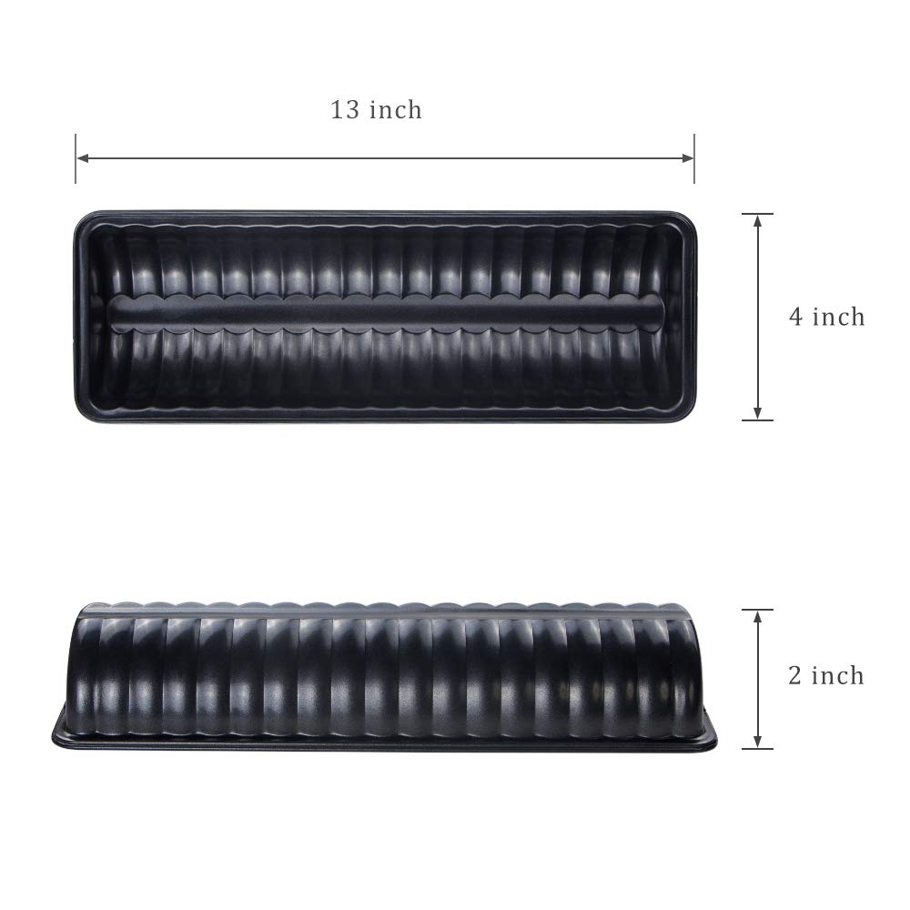 Webake Almond Cake Pan Non-Stick Loaf Pan Carbon Steel Baking Pan 13 X 4 Inch