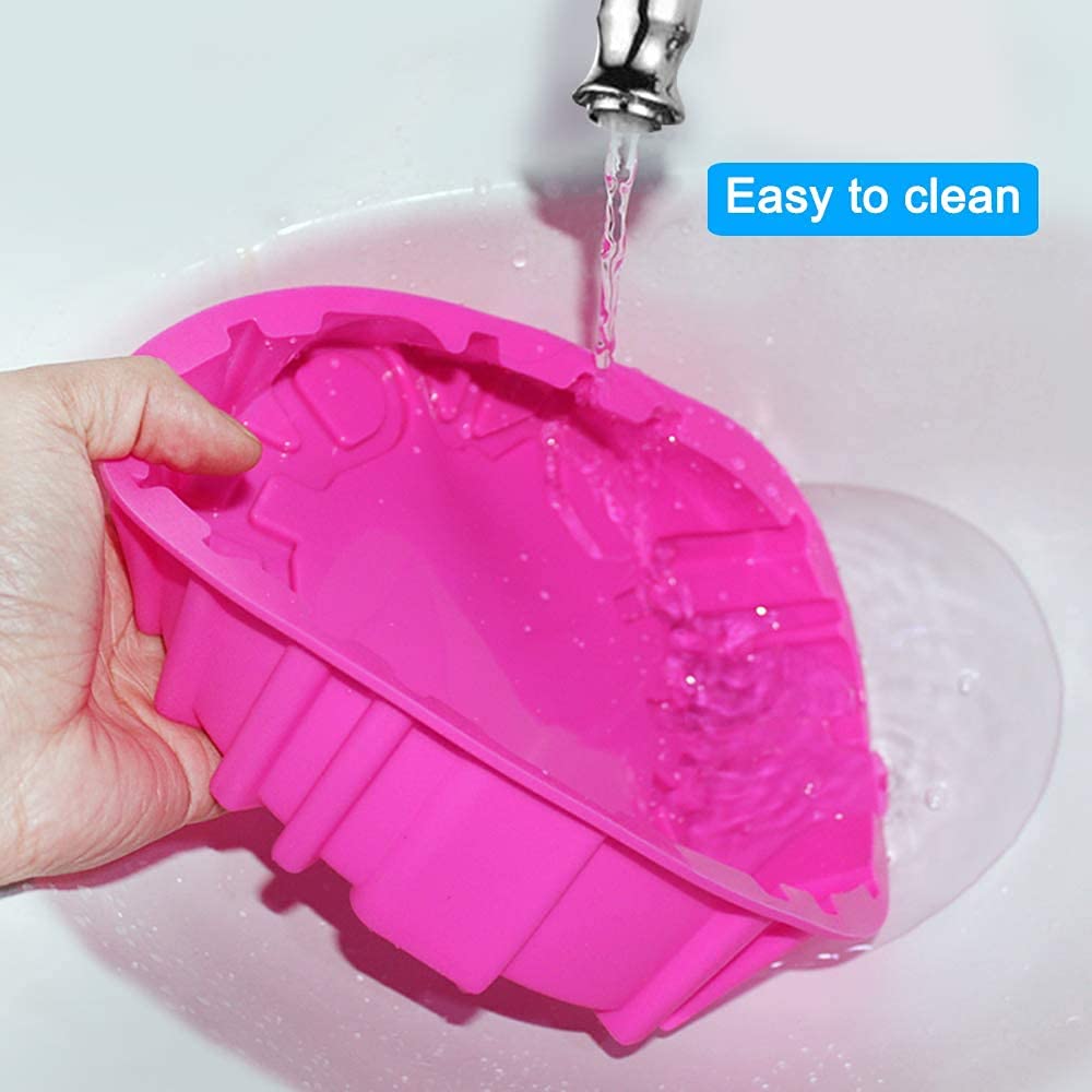 Omdbagd Birthday Cake Molds For Baking Silicone Cake Pan Tools,Non-Stick Cheese Reusable And Durable Pastry Mould For Dessert, C