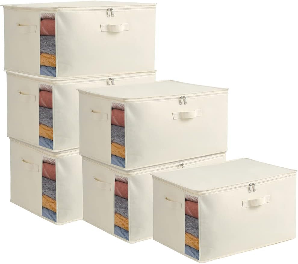 Hollio Extra Large Storage Box Cotton Canvas Clothes Storage Bags Saree Covers With Zip For Storage Specially Design For Woman D