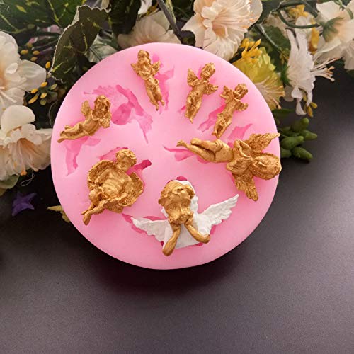 8 Fairy Sizes Shapes Angel Baby 3D Boy Wing Silicone Mold Tools For Make Chocolates Hard Candies Desserts Ice Candles Soap Bakin