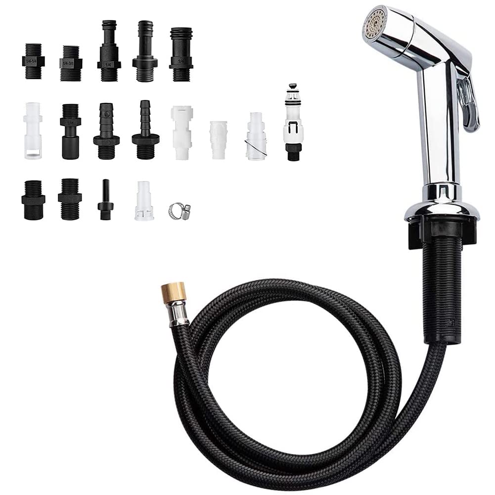 Houtingmaan Kitchen Side Sprayer,Dual Function Kitchen Sink Sprayer With Adjustable Flow Controller,Kitchen Faucet Sprayer Repla