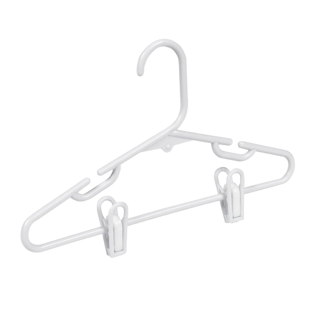 Honey Can Do Kids Clothes Hangers With Clips, Hng-09047 White, 7'' X 0.25'' X 11.75 Inches, 18-Pack