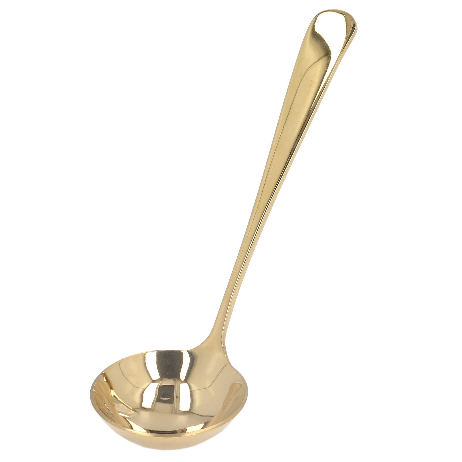 LEEZAD Soup Ladle Soup Colander, Stainless Steel Long Handle Slotted Hot Pot Ladle Strainer Scoops, Thickening Cooking Cookware 