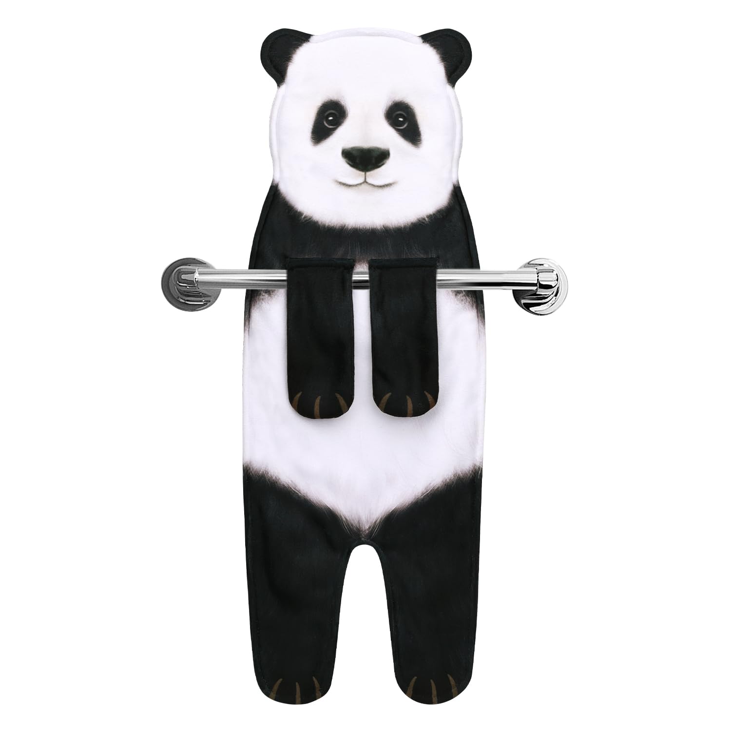 Agrimony Funny Panda Hand Towels For Bathroom Kitchen - Cute Decorative Decor Hanging Washcloths Face Towels Super Absorbent Sof