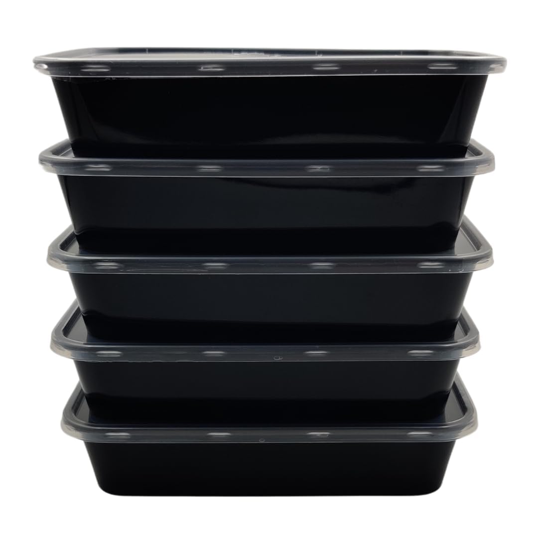 Fresh Seal Reusable Rectangle Plastic Containers With Lid For Food Storage, Food Delivery, Kitchen Use, Fridge And Microwave Saf