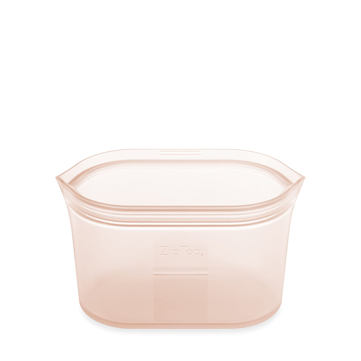 Zip Top Reusable Food Storage Bags | Medium Dish [Peach] | Silicone Meal Prep Container | Microwave, Dishwasher And Freezer Safe