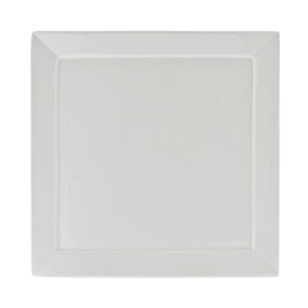 10 Strawberry Street Whittier Elite 10.25'' Square Dinner Plate, Set Of 6, White
