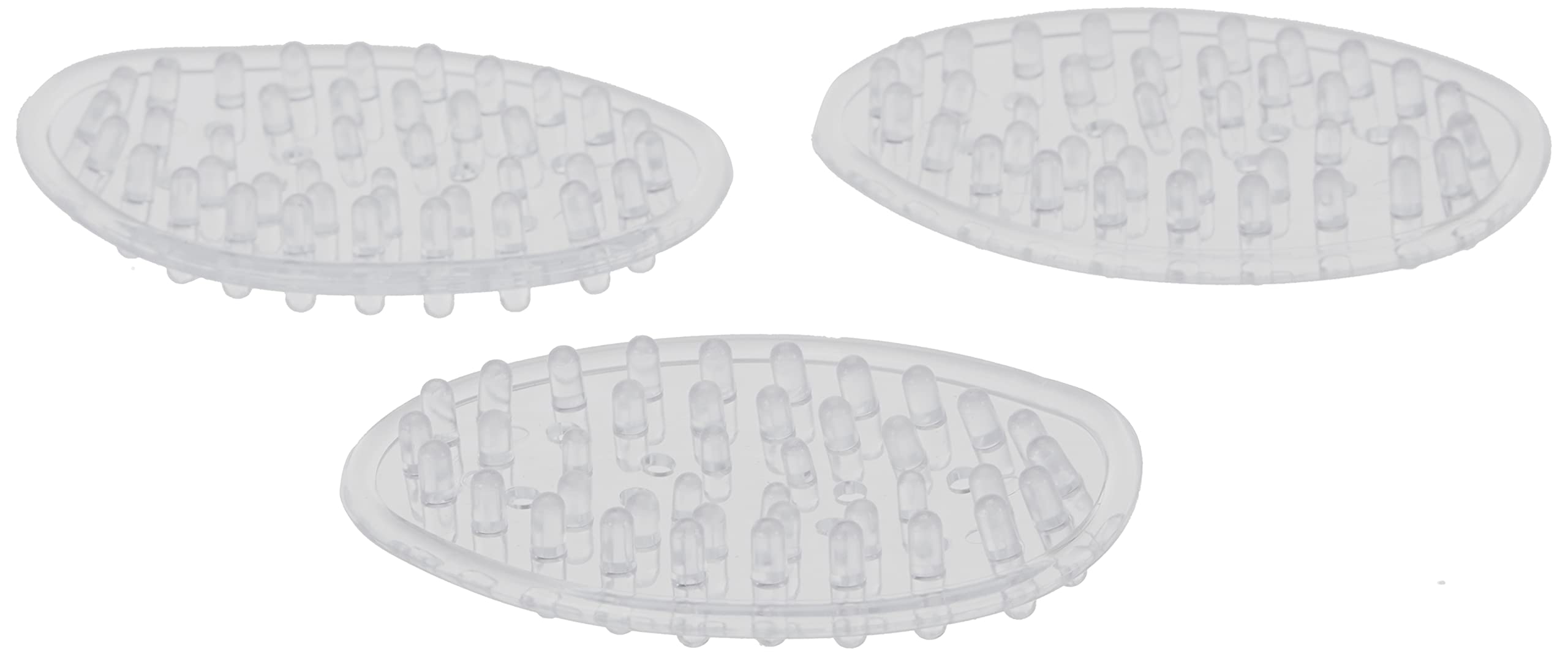 iDesign Plastic Soap Dish, Soap Saver, and Kitchen Sponge Holder - Set of 3, 0.75    x 3.25    x 4.75   , Clear