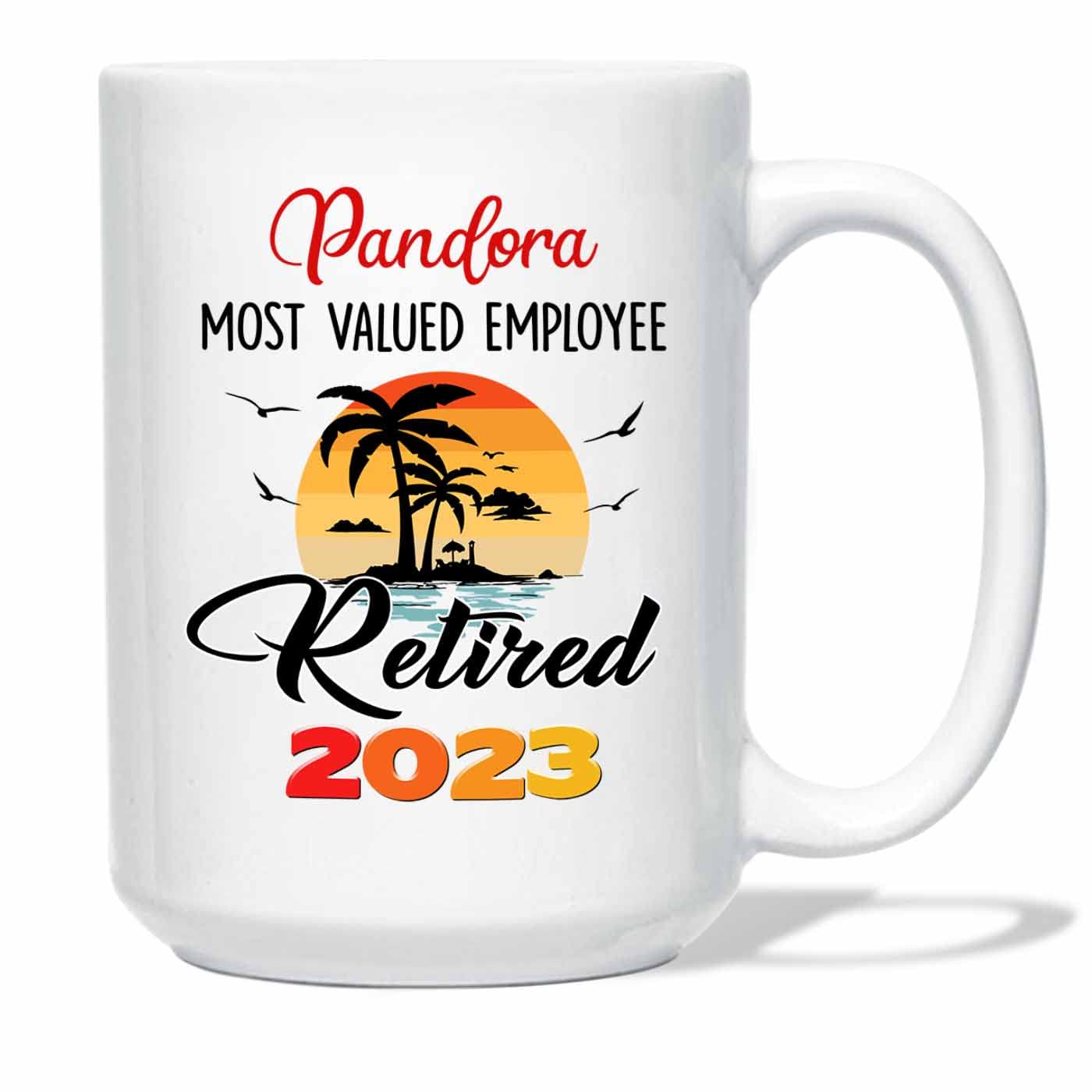 Retirement Coffee Cup Gift For Grandpa Grandma Dad Mom Friends Coworkers Retiree, Personalized Name And Year Retired Travel Mug