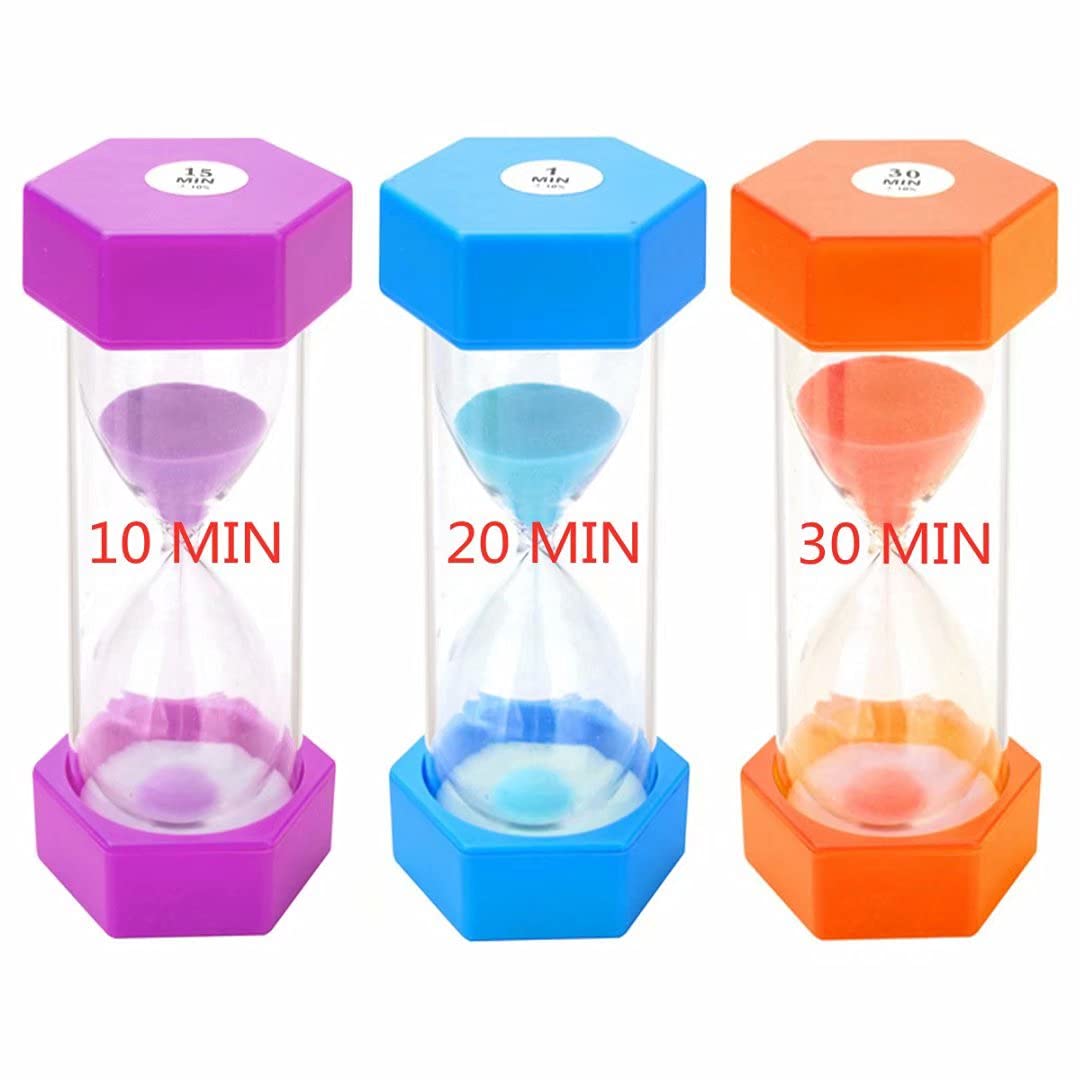 Large Sand Timer, 10/20/30 Minutes Hourglass, Sandglass Timers, Colorful Sand Clock 10/20/30 Min, Cute Blue Sand Timer For Kids,