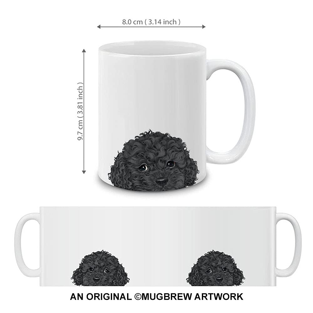 Mugbrew Black Toy Poodle Ceramic Coffee Mug Tea Cup, 11 Oz