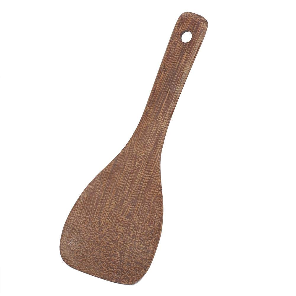 Wooden Spatula Kitchen Utensil Cooking Tool Wooden Spatula Fried Rice Turner Non-Stick Easy To Kitchen Gadget(Semicircular)