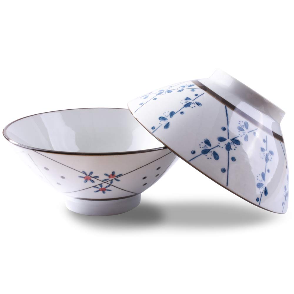 Cerficer Ramen Bowls Noodle Bowls Soup Bowls 7.5 Inch High Bowls For For Ramen Cereal Soup Pho Udon Asian Noodles Deep Noodle Se