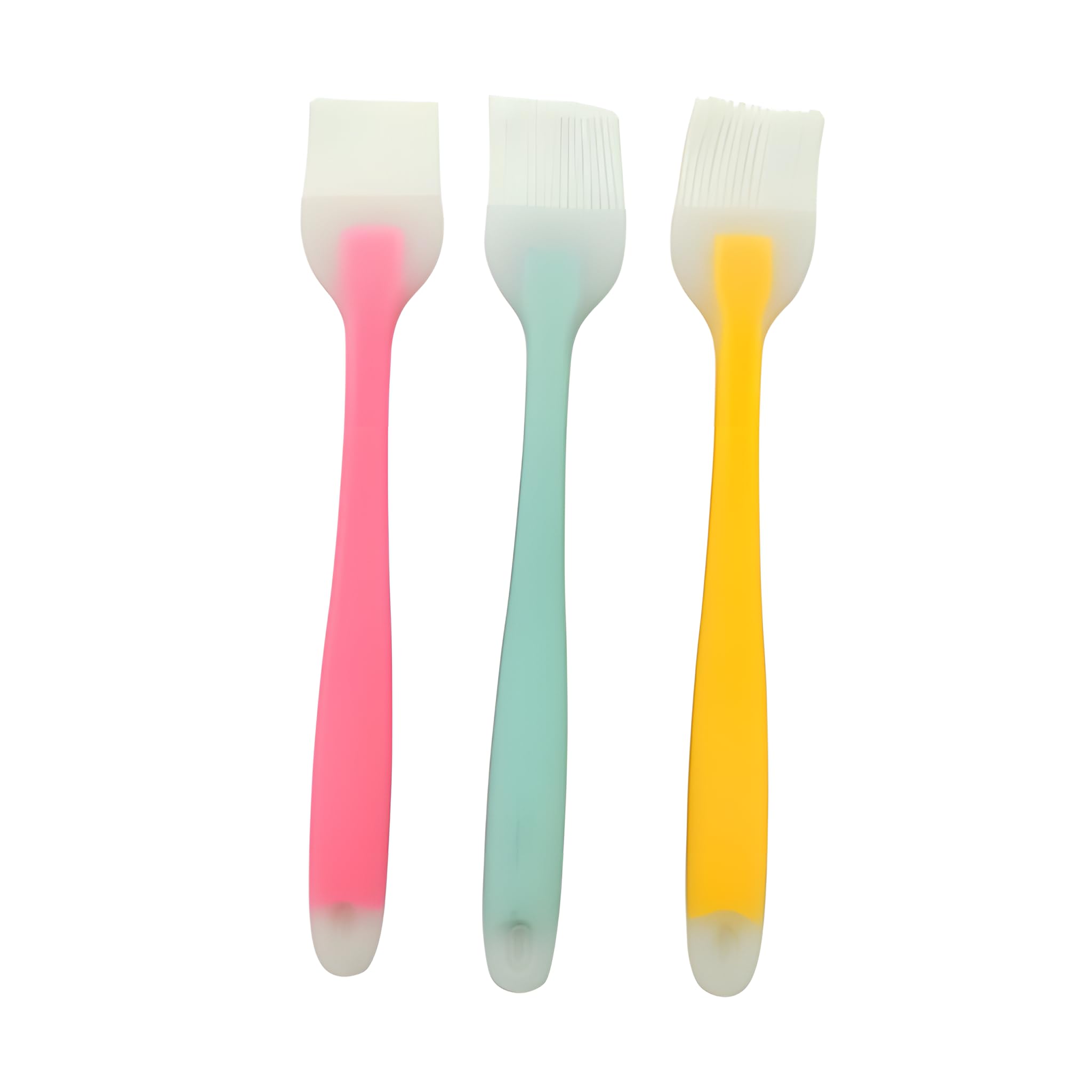 Lemon Tree Silicone Oil Brush Set | Kitchen Basting Brush For Bbq Grill Baking Marinating | Heat Resistant Cooking Brush For San