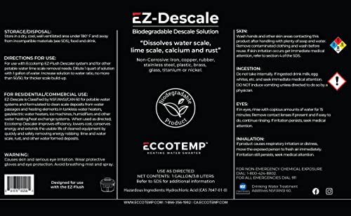 Eccotemp Ez-Flush Kit Descaling Solution, 32 Oz.