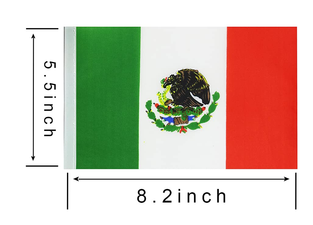 Zxvzyt Mexico Mexican Flag Banner String,Small Mini Mexico Pennant Flags,For Grand Opening,Olympics,National Sports Events,Party