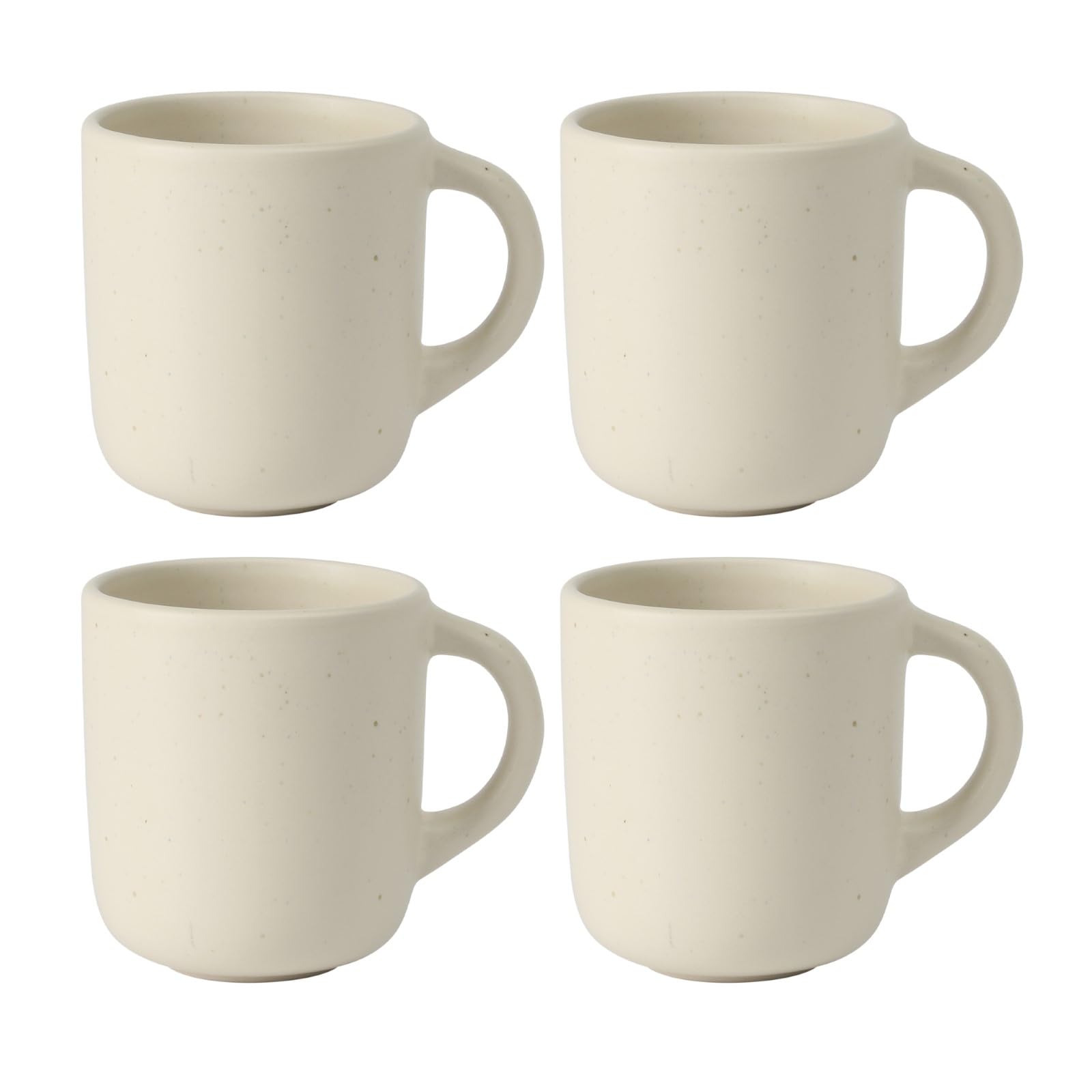 Bloomhouse  Two Time Oprahs Favorite Things Winner  Corsica Clay 4Piece Mug Set  Sea Salt White Stoneware Coffee & Tea Cups
