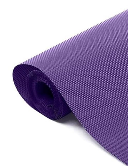 ElastPro (45cmX3m) Purple Food Grade EVA Anti Slip MatSheet for Fridge, Kitchen, Drawer, Shelf Liner, Table (Diamond Texture, Pu