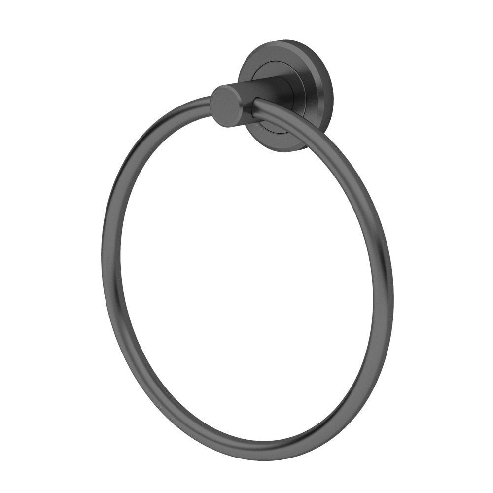 Gatco 4242Mx Latitude Ii, Towel Ring In Matte Black