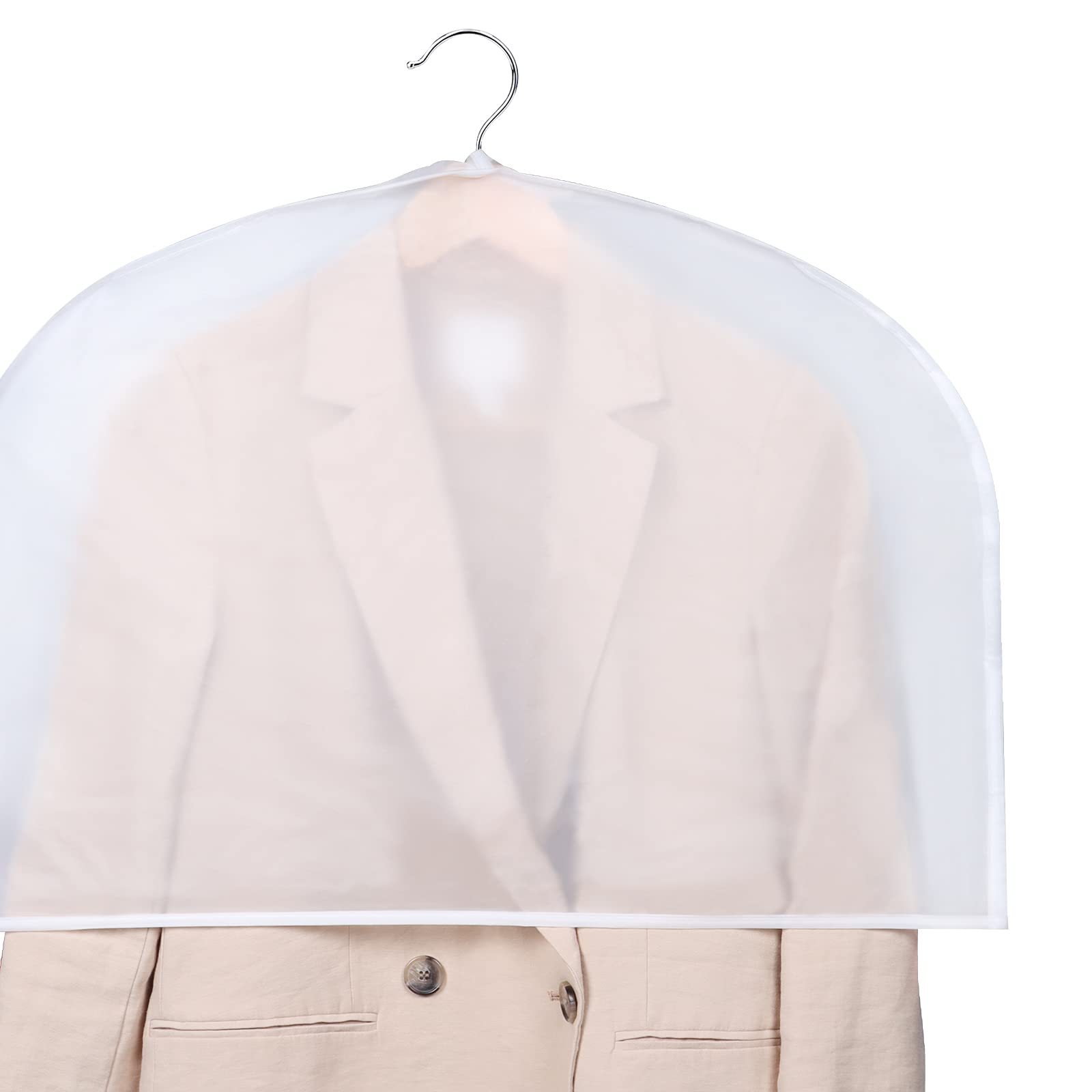 Keegh Extra Wide Garment Shoulder Covers Bag (Set Of 12) Breathable Hanging Closet Suit Organizer Keep Clothes Shoulder Clean, 2