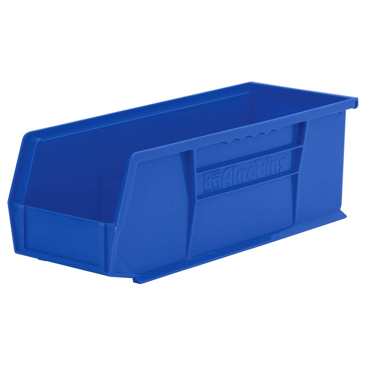 Akro-Mils 30234 Akrobins Plastic Hanging Stackable Storage Organizer Bin, 15-Inch X 5-Inch X 5-Inch, Blue, 12-Pack