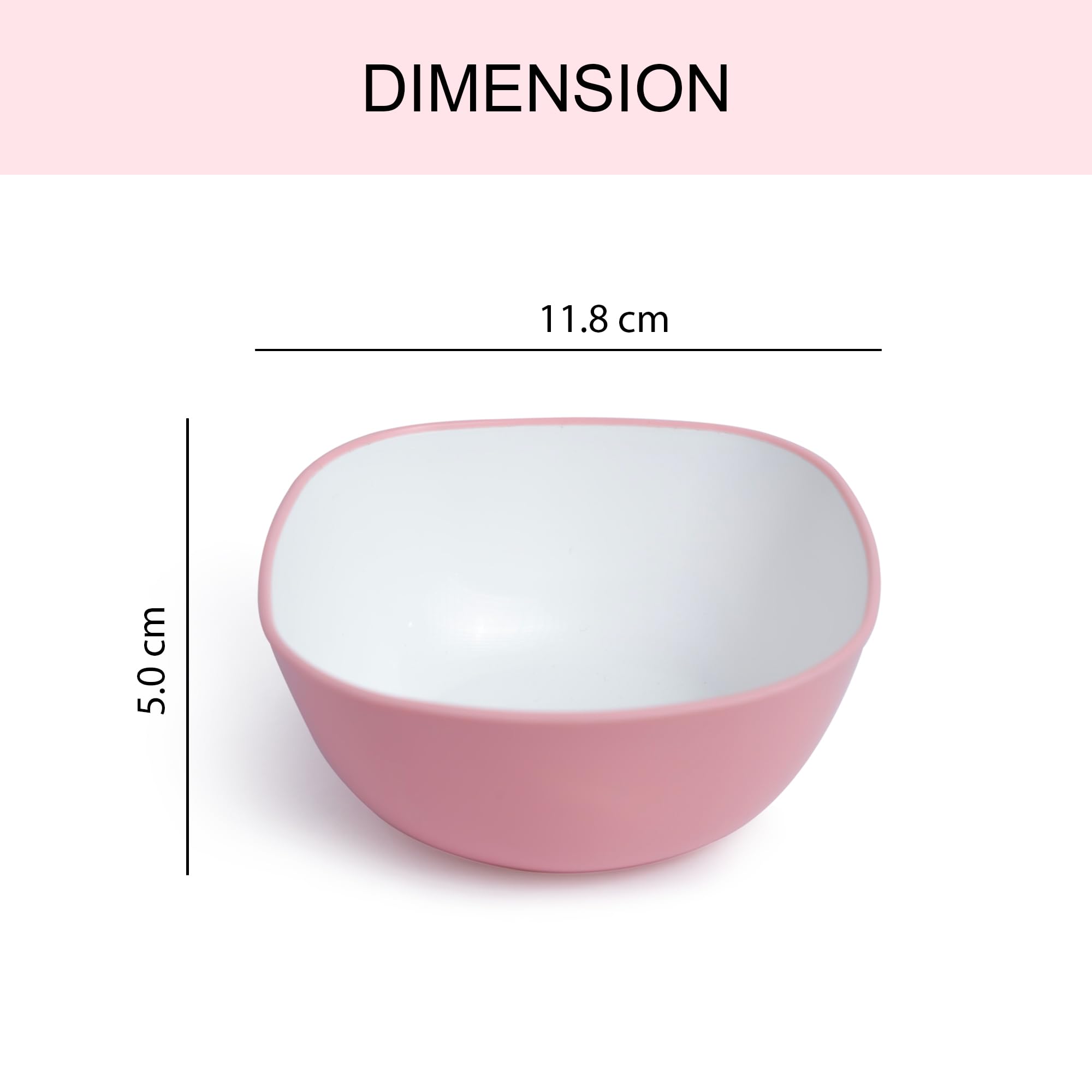 Lumiset Plastic Set Of 4 Square Dessert/Soup Bowls With Matching Spoons For Kitchen & Dining| 100% Food Grade Bpa Free| Unbreaka