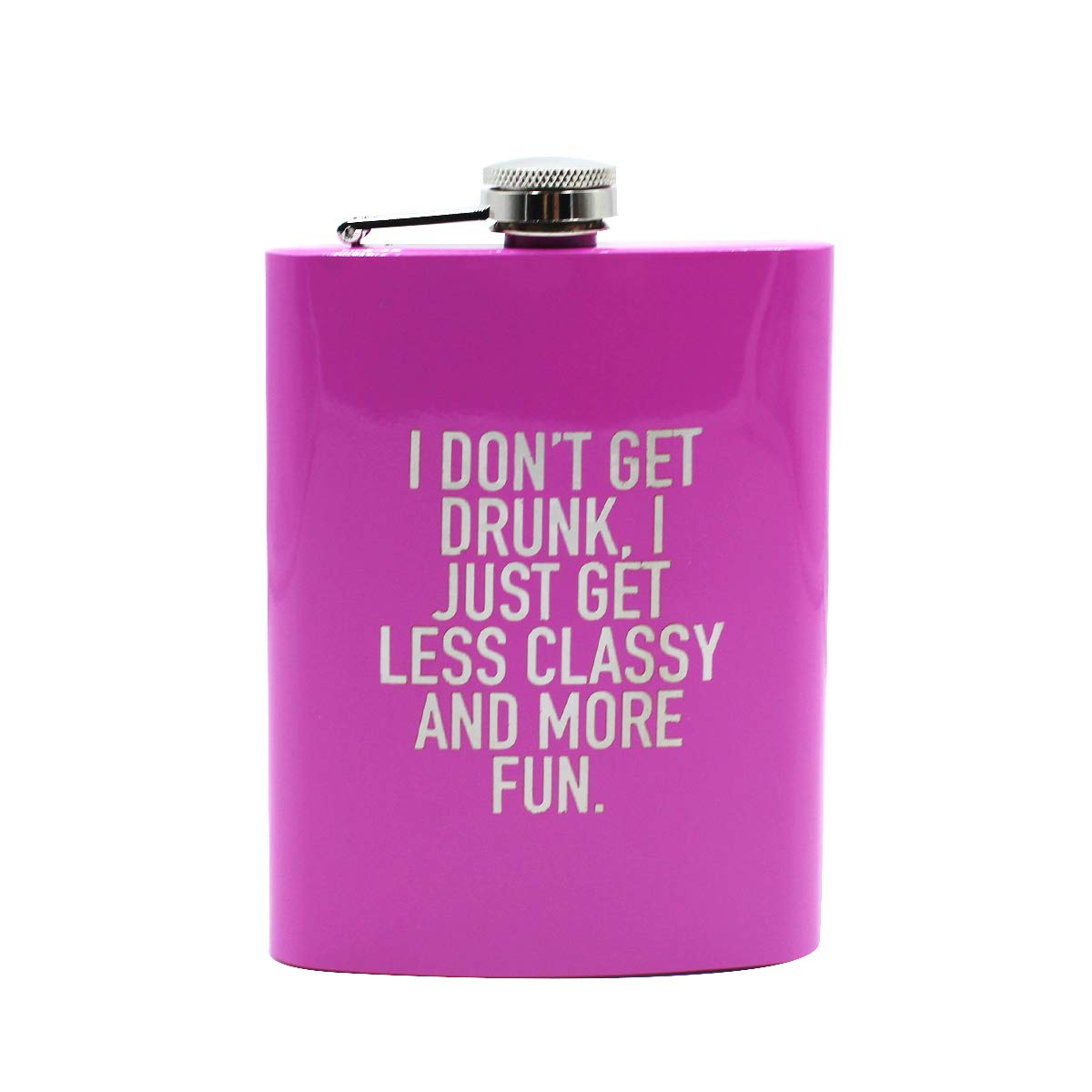 Amamcy Fashion Letters Pattern Hip Flask Stainless Steel Flask Pocket Drinking Flask For Women Girls,8 Oz