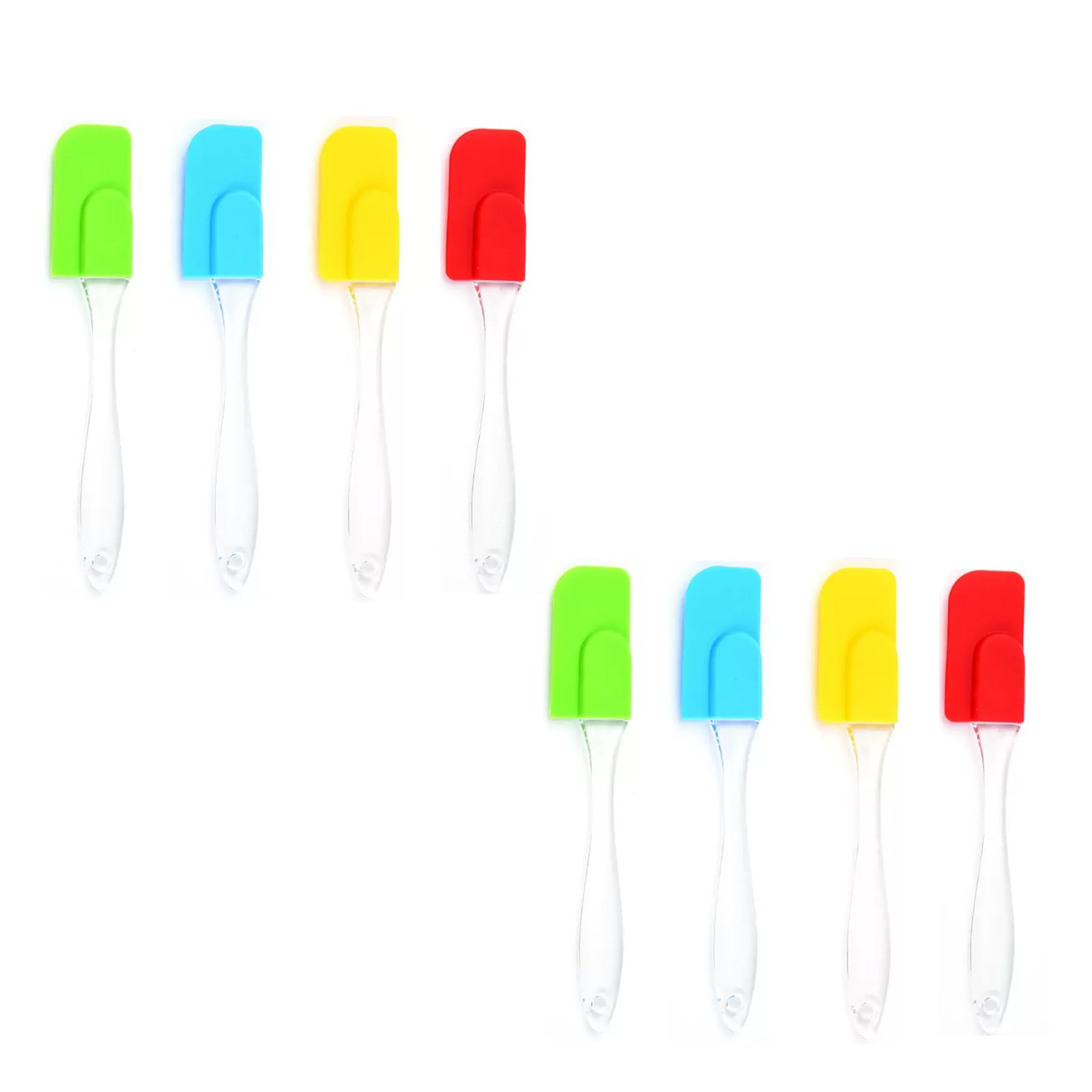 8 Pcs Mini Silicone Spatula&Small HeatResistant Rubber Spatulas for Baking Frosting, Cooking, Jar Scraping and Mixing