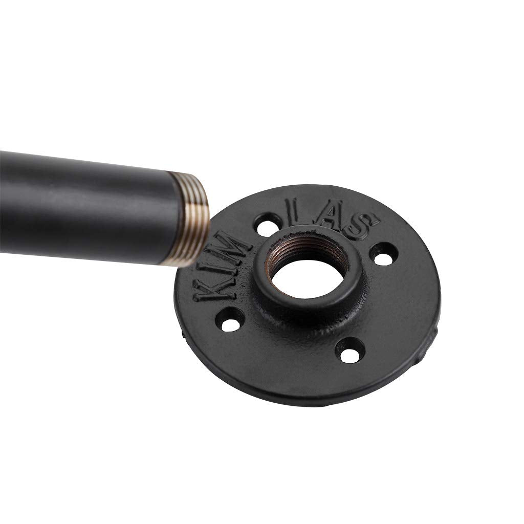 Sumnacon 2 Pcs 12 Inch Industrial Pipe Clothes Bar - Heavy Duty Rustic Metal Coat Hanger With Screws, Wall-Mounted Garment Holde