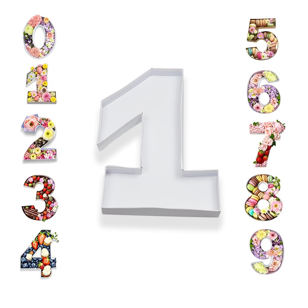 10   Cardboard Number Mache Chocolate Covered Strawberries Fillable Sweets Candy Container Box (White, 1)