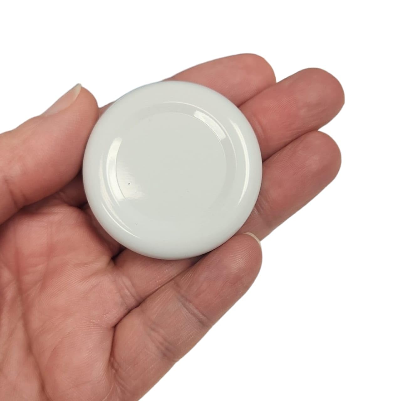 Nakpunar 24 Pcs White 38 Mm Glass Bottle Lids - 38Tw Lug Lids