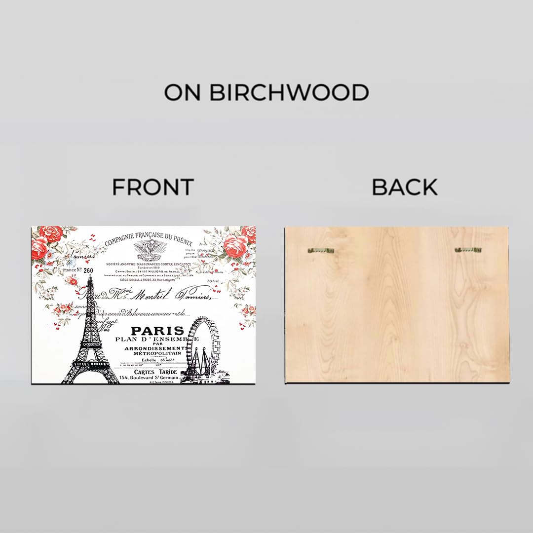 Chalk My Theme Paris Theme Wood Print Wooden Wall Dcor Art Home Decor, Living Room, Bedroom, Cafe, Room Painting For Wall Decora