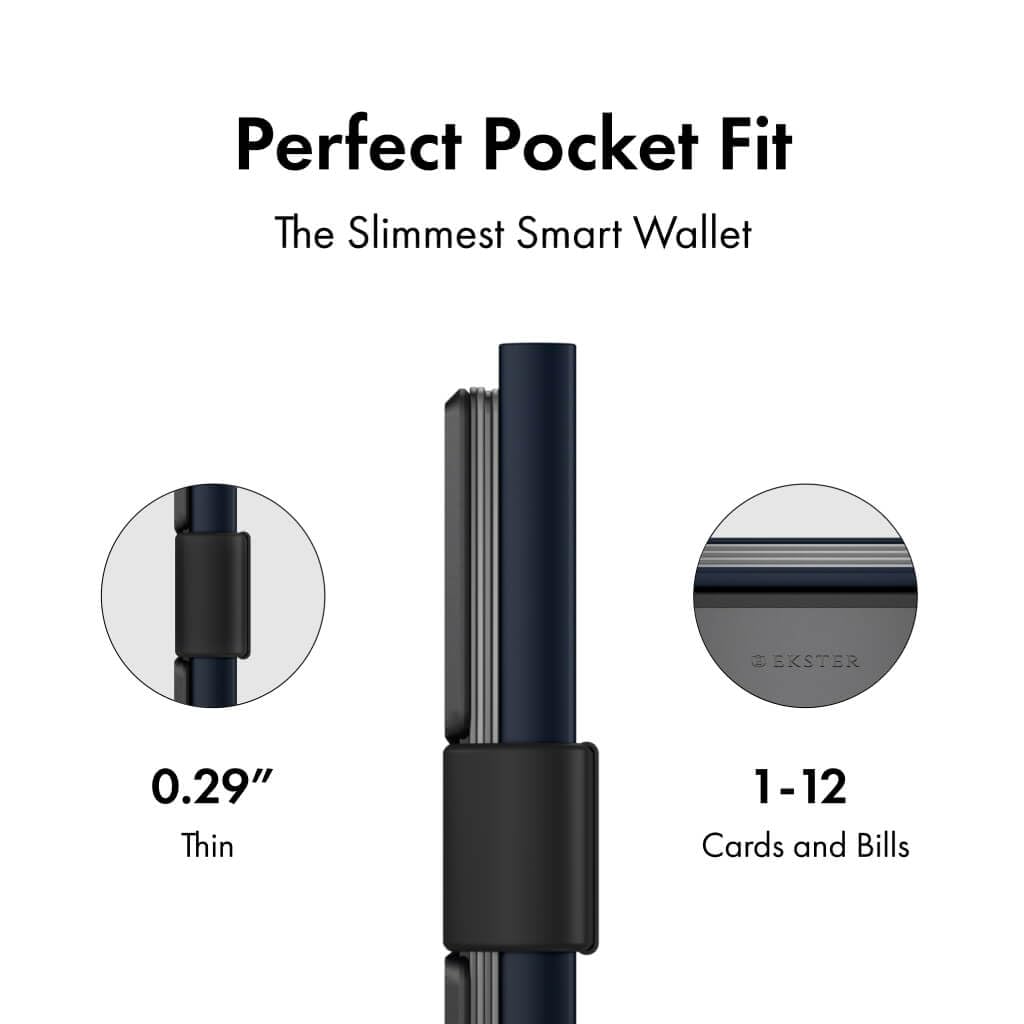 Ekster Aluminum Cardholder - 02-Inch Slim Minimalist Wallet - Expandable Backplate, Rfid Blocking Layer, Durable Space-Grade 606