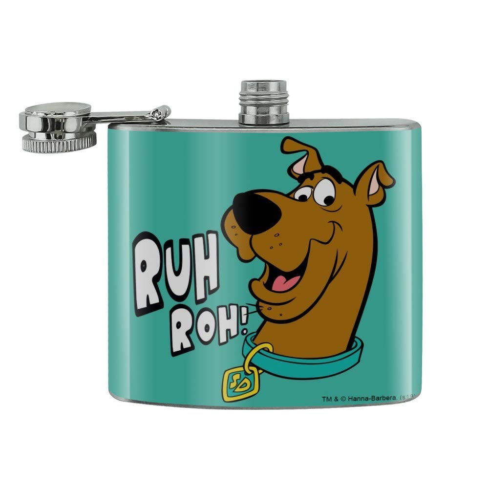 Scooby-Doo Ruh Roh Stainless Steel 5Oz Hip Drink Kidney Flask