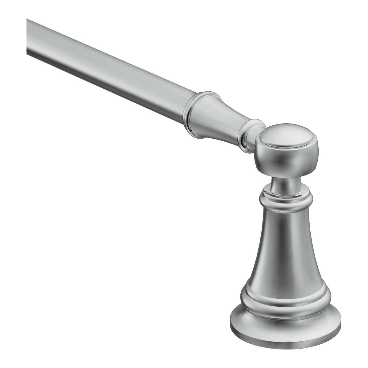 Moen Yb8424Ch Weymouth 24-Inch Single Towel Bar, Chrome