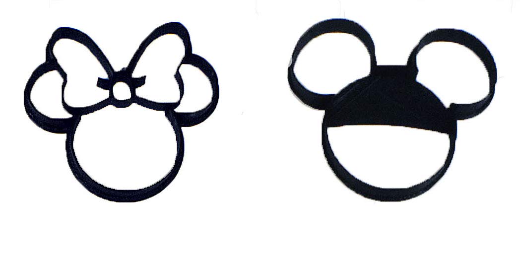 Themed Magical Mouse Face Head Cartoon Set Of 2 Cookie Cutters Made In Usa Pr1017