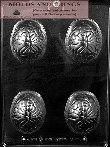 Halloween Brain Chocolate Candy Mold 3D Brain Candy Mold With Copywrited Molding Instructions