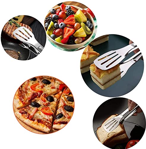 Serving Tongs Kitchen Tongs,Buffet Tongs, Stainless Steel Food Tong Serving Tong,Small Tongs 6 Pack (9 Inch)