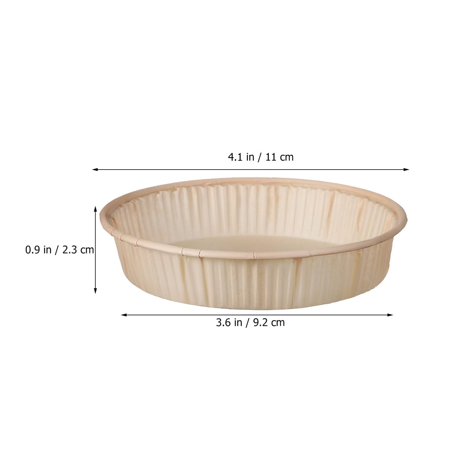 Luxshiny 4 Inch Baking Cups 100 Pcs Paper Mini Tart Pans For Baking 4Inch Mini Pie Pans Tins Disposable Baking Dish Egg Tart Mol