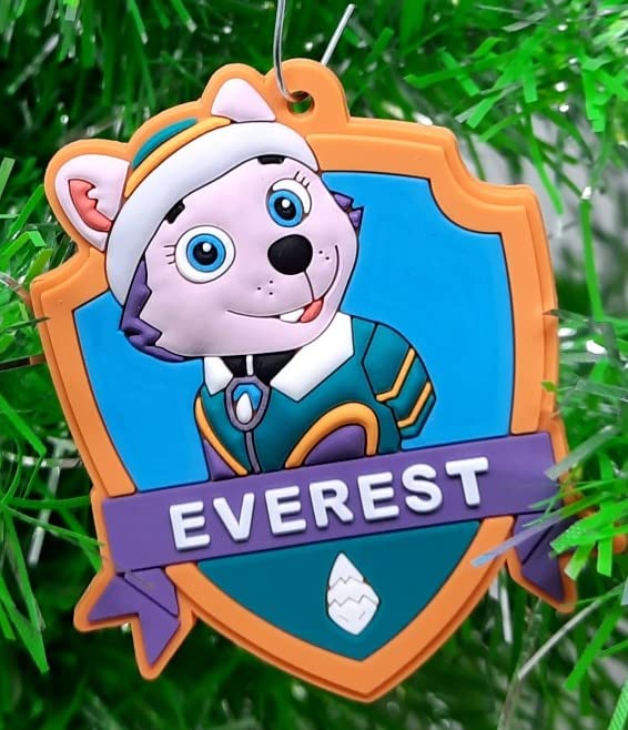 Cartoon Classic Crime Fighting Badge Ornament Set with Ryder, Zuma, Chase, Rubble, Marshall, Skye and Friends (Unique Design)