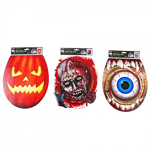 Flomo Halloween Toilet Seat Cover (3 Pack) - 13'' X 11.2'' Novelty Gift Home Decor For Halloween