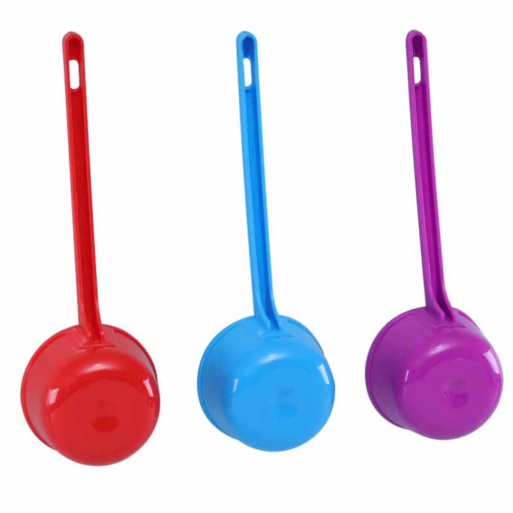 Shower Bucket 3Pcs Long Handle Water Ladle Plastic Bath Ladle Dipper Water Scoop Spoon Reusable for Garden Kitchen Bathroom Hair