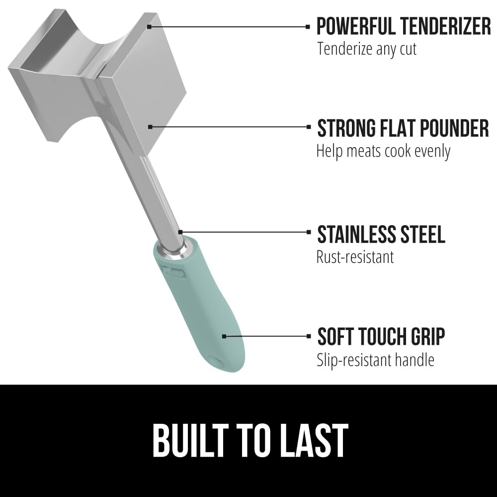 Gorilla Grip Heavy Duty Meat Tenderizer, Dual-Sided Steak Pounder, Tenderize And Flatten Beef And Poultry, Kitchen Mallet Maximi