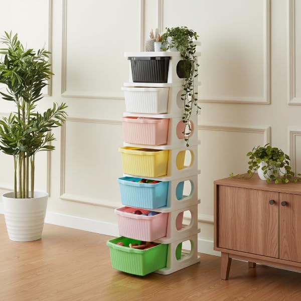 Kitchivo Heavy Duty Plastic Storage Drawer With Wheels | Modular Cabinet For Bedroom, Office, Home Or Classroom| Chest Of Drawer
