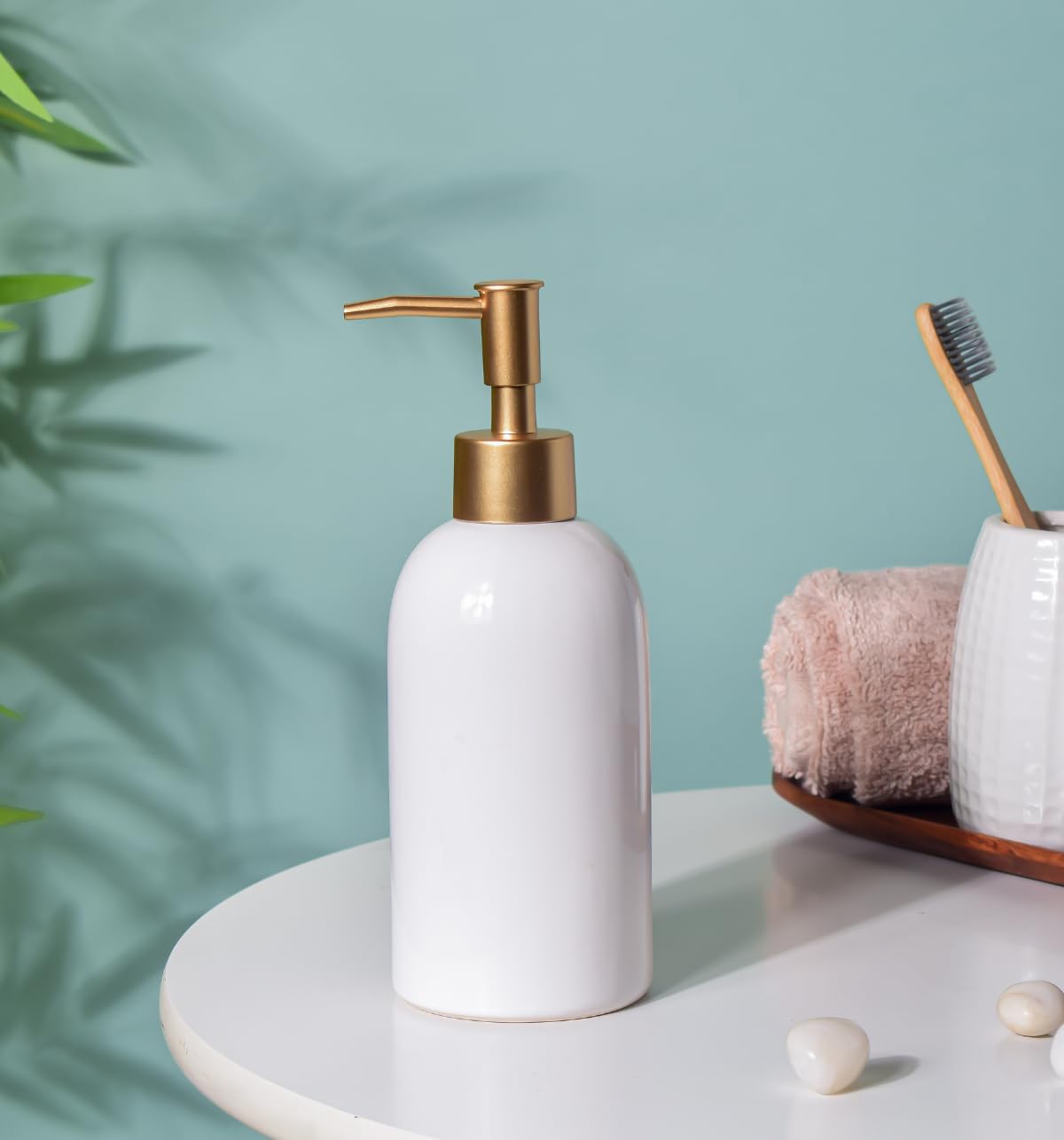 Nestasia Ceramic Long-Lasting Liquid Handwash Soap Dispenser Pump for Bathroom | Handwash Bottle for Kitchen | Soap Dispenser fo